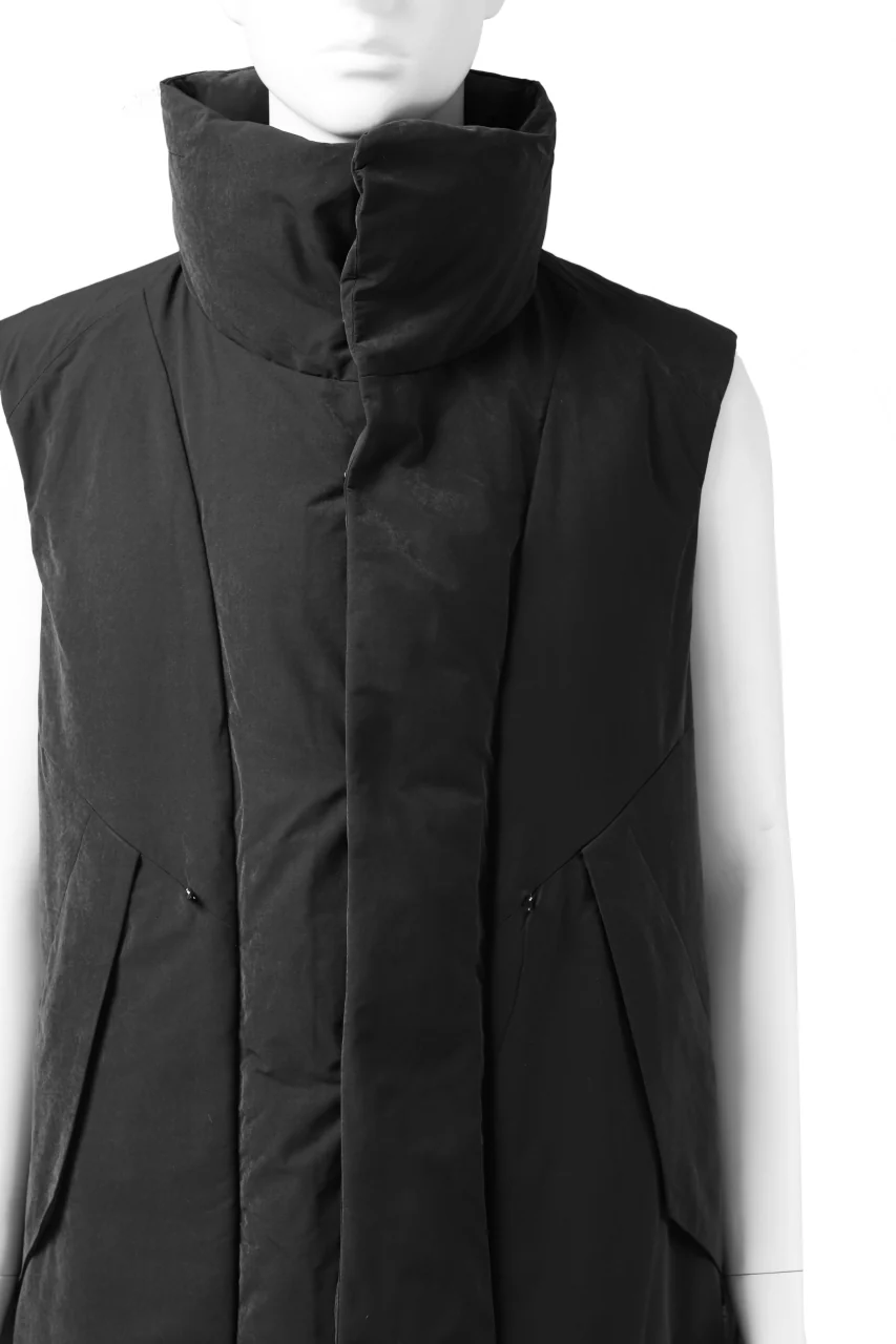 Y-3 Yohji Yamamoto M CH2 DOWN LONG VEST  / SUEDED POLY (BLACK) - Image 10