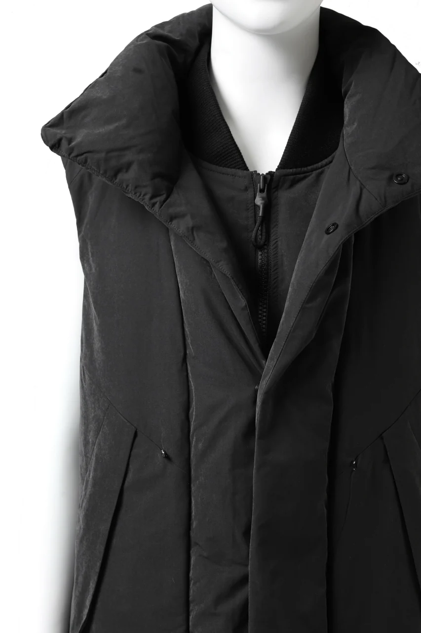 Y-3 Yohji Yamamoto M CH2 DOWN LONG VEST  / SUEDED POLY (BLACK) - Image 14