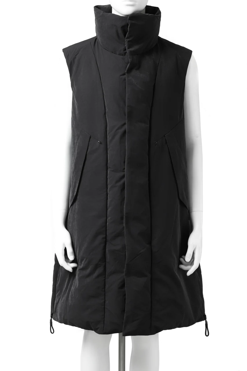 Y-3 Yohji Yamamoto M CH2 DOWN LONG VEST  / SUEDED POLY (BLACK) - Image 2