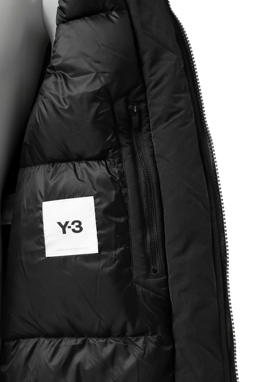 Y-3 Yohji Yamamoto M CH2 DOWN LONG VEST  / SUEDED POLY (BLACK) - Image 24