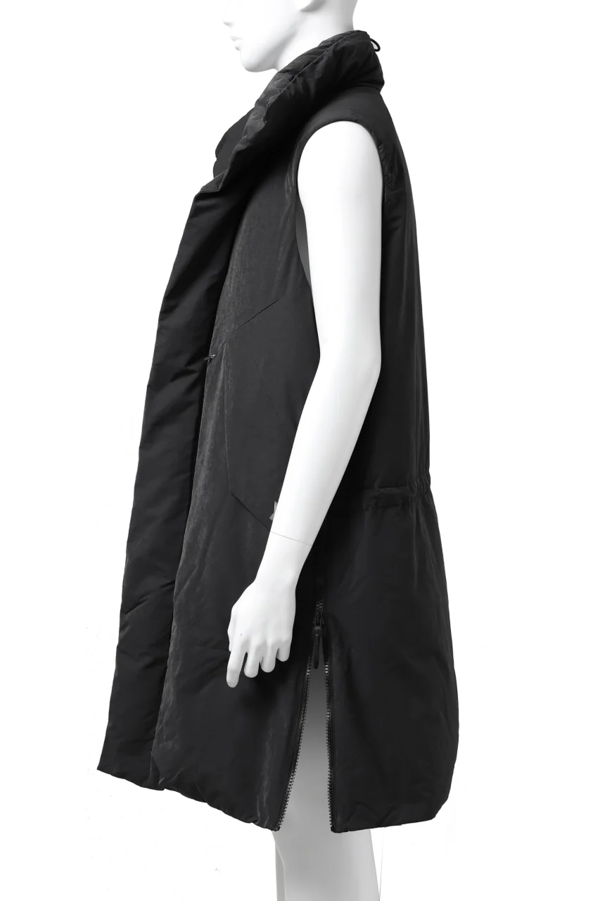 Y-3 Yohji Yamamoto M CH2 DOWN LONG VEST  / SUEDED POLY (BLACK) - Image 6