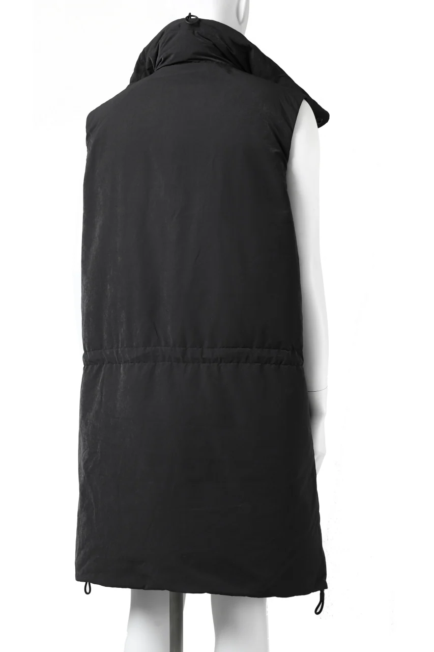 Y-3 Yohji Yamamoto M CH2 DOWN LONG VEST  / SUEDED POLY (BLACK) - Image 8