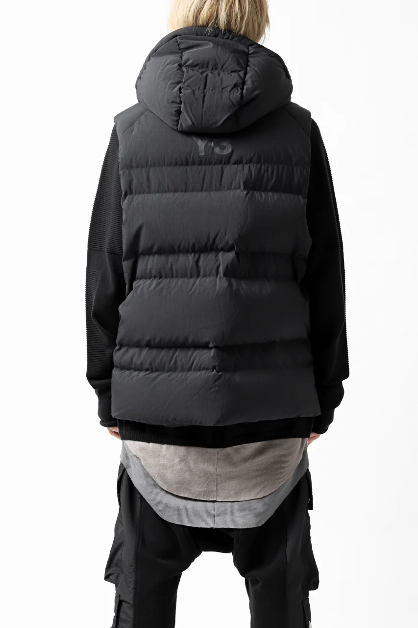 Y-3 Yohji Yamamoto M CLASSIC PUFFY DOWN VEST (BLACK) - Image 4
