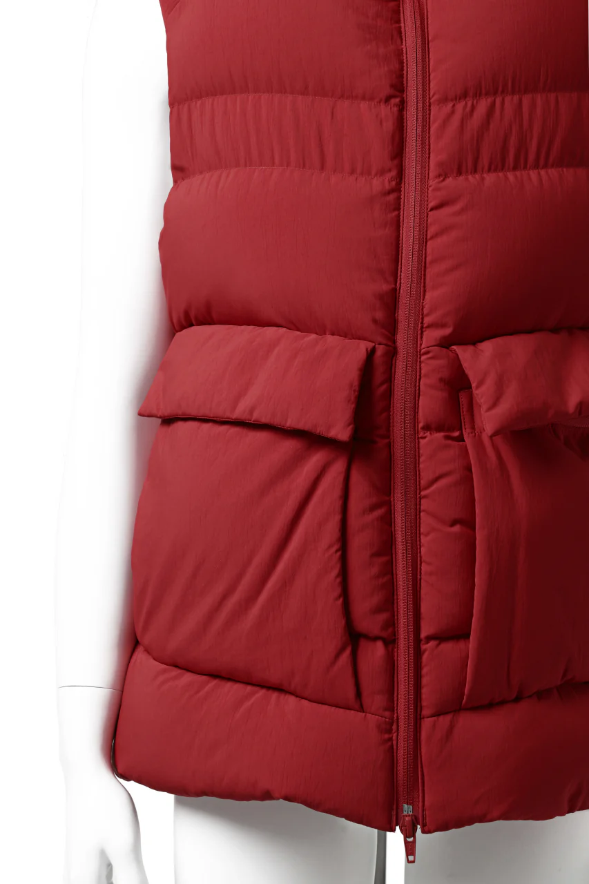 Y-3 Yohji Yamamoto M CLASSIC PUFFY DOWN VEST (RED) - Image 11