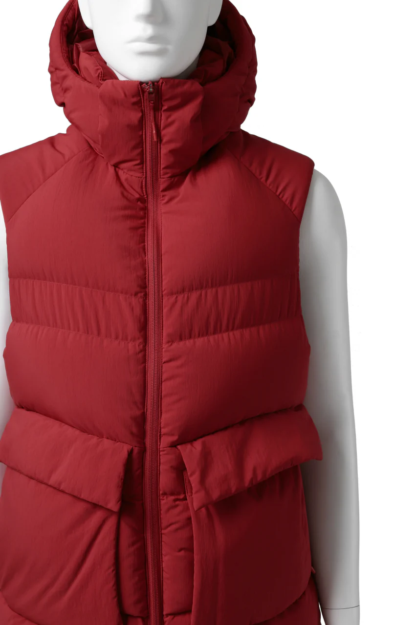 Y-3 Yohji Yamamoto M CLASSIC PUFFY DOWN VEST (RED) - Image 14