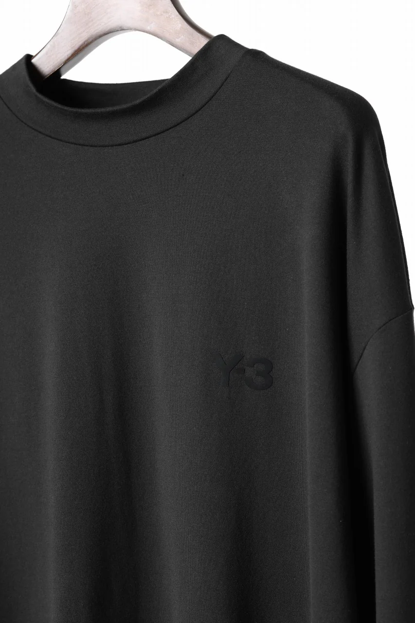 Y-3 Yohji Yamamoto MOCK NECK L/S TEE / BETTER SCJ (BLACK) - Image 10