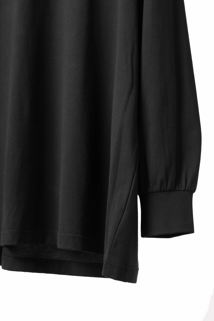 Y-3 Yohji Yamamoto MOCK NECK L/S TEE / BETTER SCJ (BLACK) - Image 11