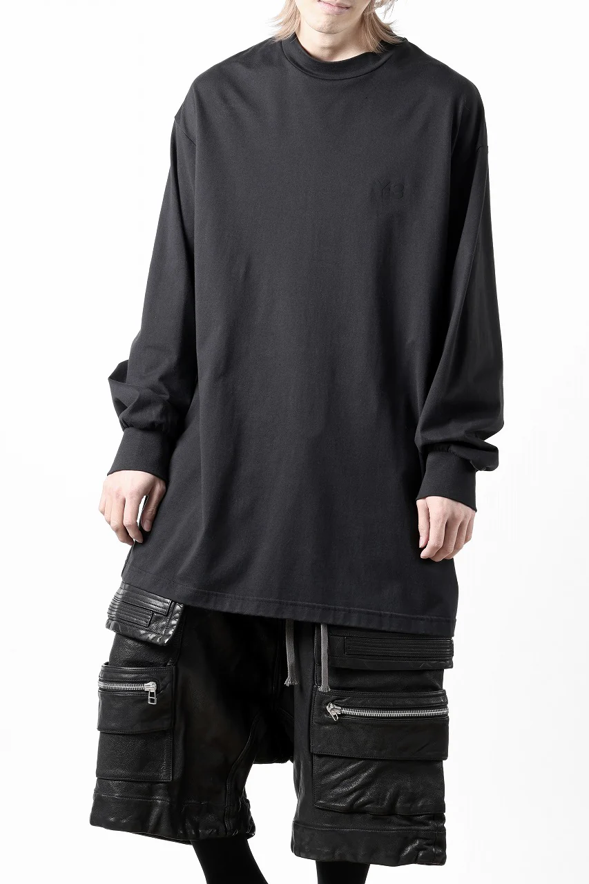 Y-3 Yohji Yamamoto MOCK NECK L/S TEE / BETTER SCJ (BLACK) - Image 3