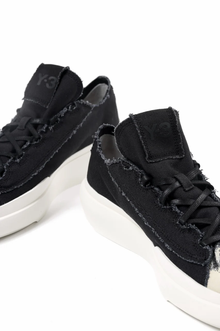 Y-3 Yohji Yamamoto NIZZA LOW (BLACK x BLACK x WHITE) - Image 15