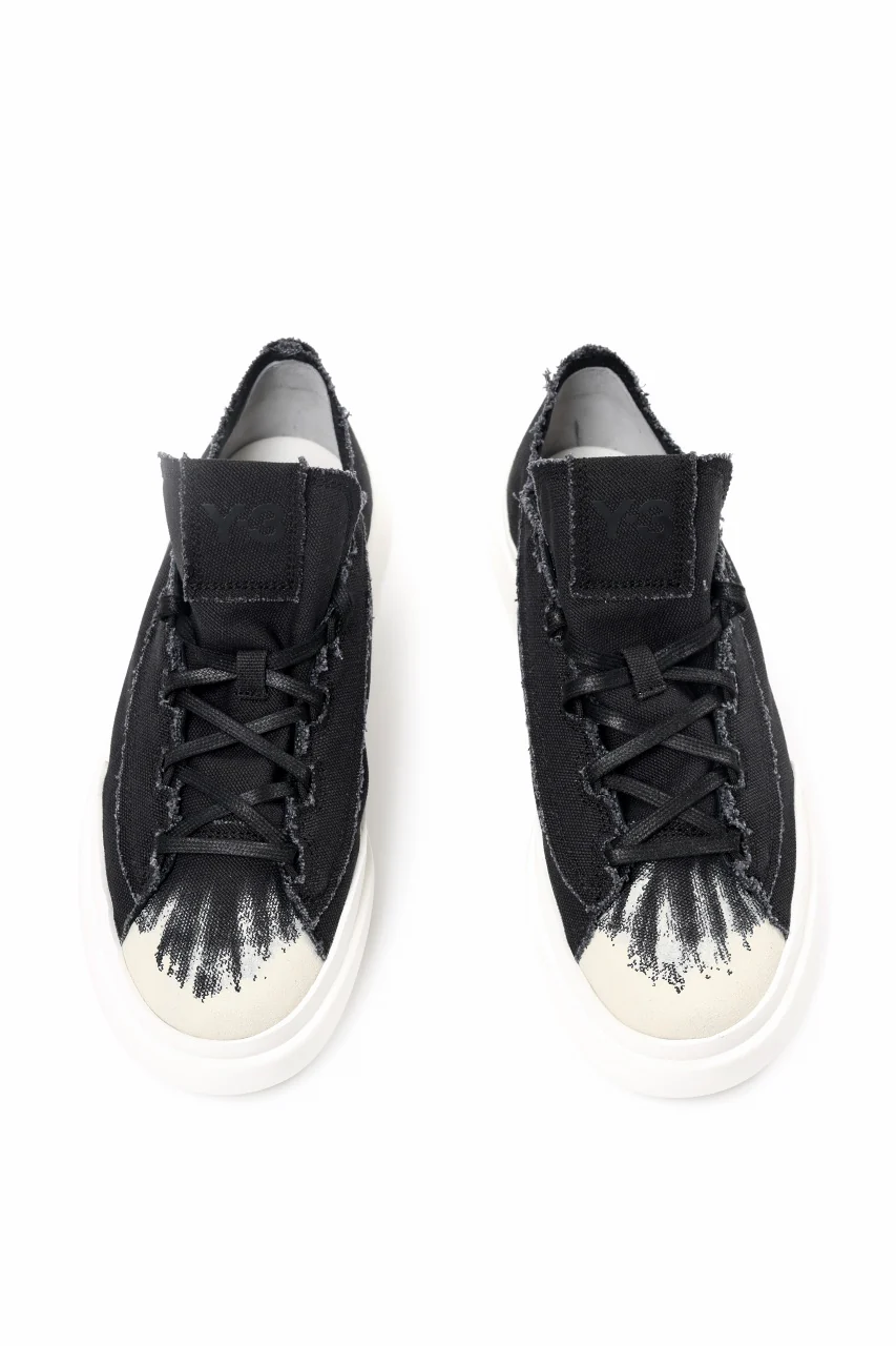 Y-3 Yohji Yamamoto NIZZA LOW (BLACK x BLACK x WHITE) - Image 3