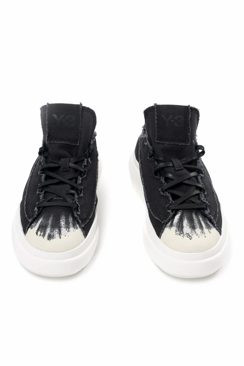 Y-3 Yohji Yamamoto NIZZA LOW (BLACK x BLACK x WHITE) - Image 5