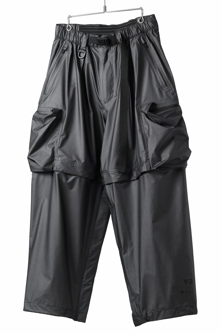 Y-3 Yohji Yamamoto OUTDOOR 2WAY PANTS / GORE-TEX RIPSTOP (BLACK) - Image 2