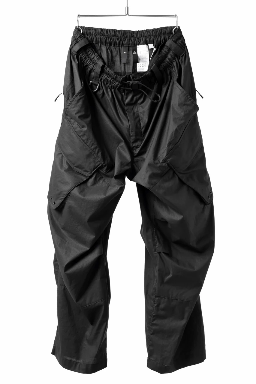 Y-3 Yohji Yamamoto OUTDOOR CARGO PANTS / RIPSTOP COTTON (BLACK)