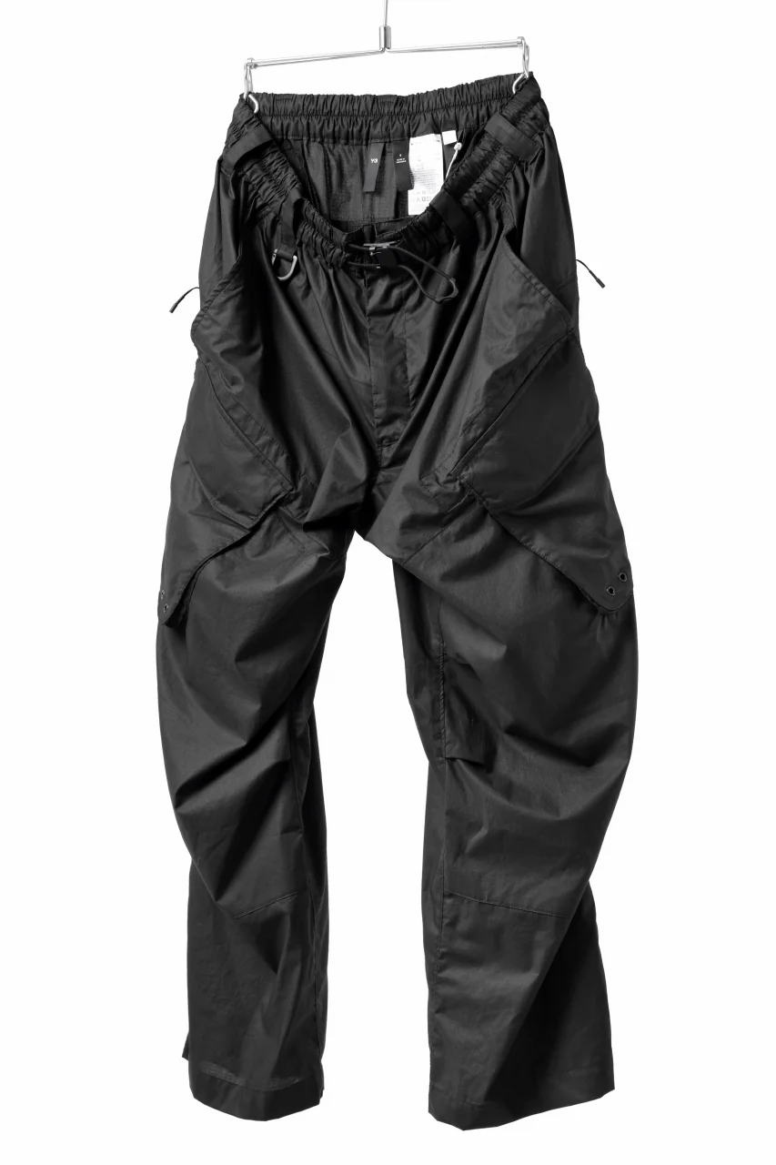 Y-3 Yohji Yamamoto OUTDOOR CARGO PANTS / RIPSTOP COTTON (BLACK) - Image 2