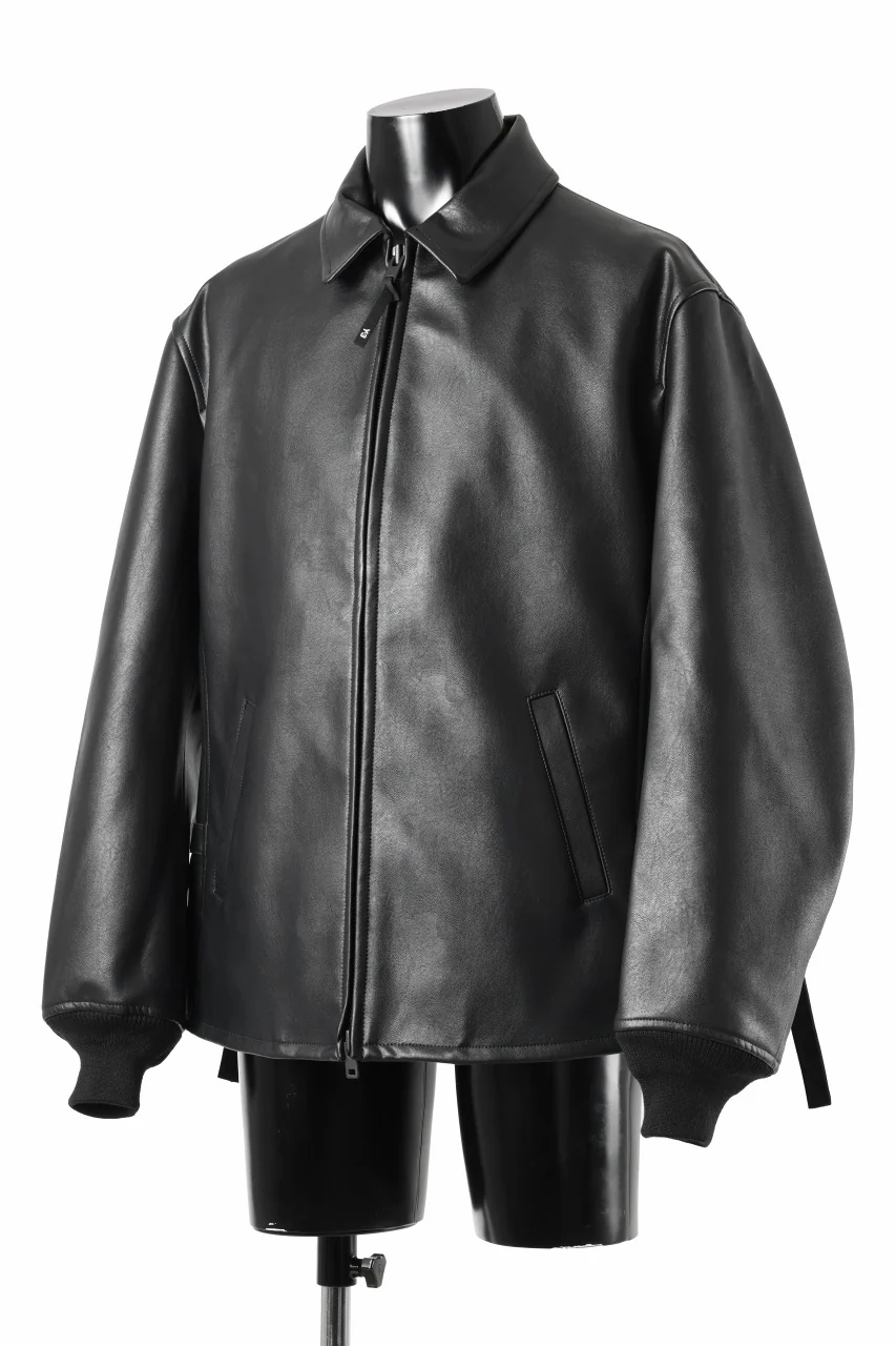Y-3 Yohji Yamamoto PLEATHER CLASSIC JACKET (BLACK) - Image 2