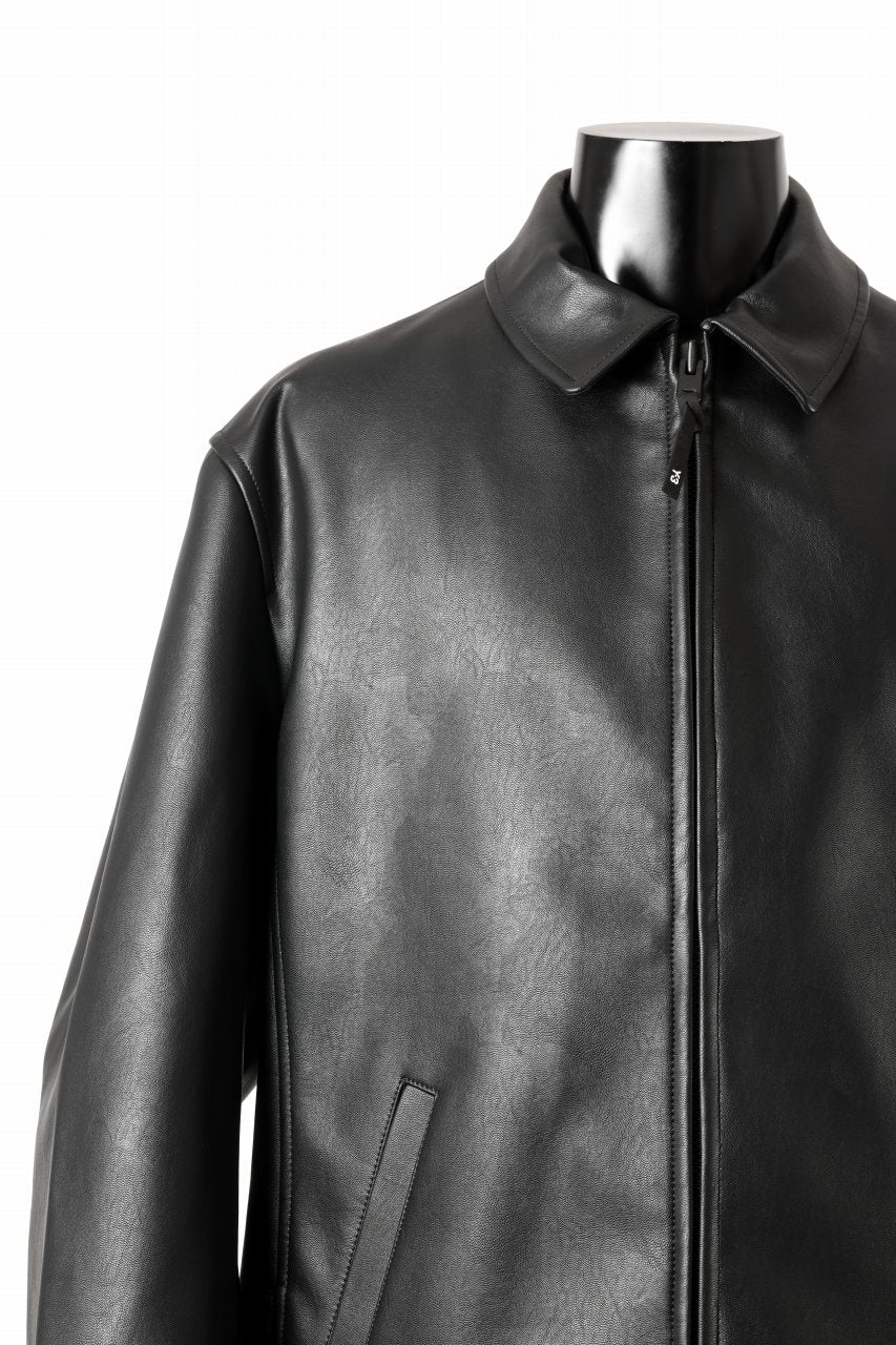 Y-3 Yohji Yamamoto PLEATHER CLASSIC JACKET (BLACK) - Image 7