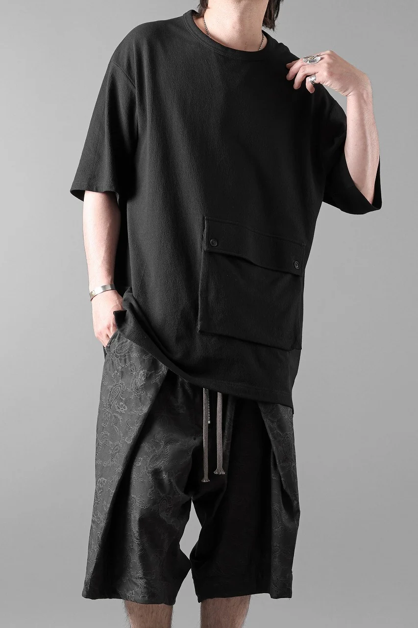 Y-3 Yohji Yamamoto POCKET S/S TEE / CREPE COTTON JERSEY (BLACK) - Image 10