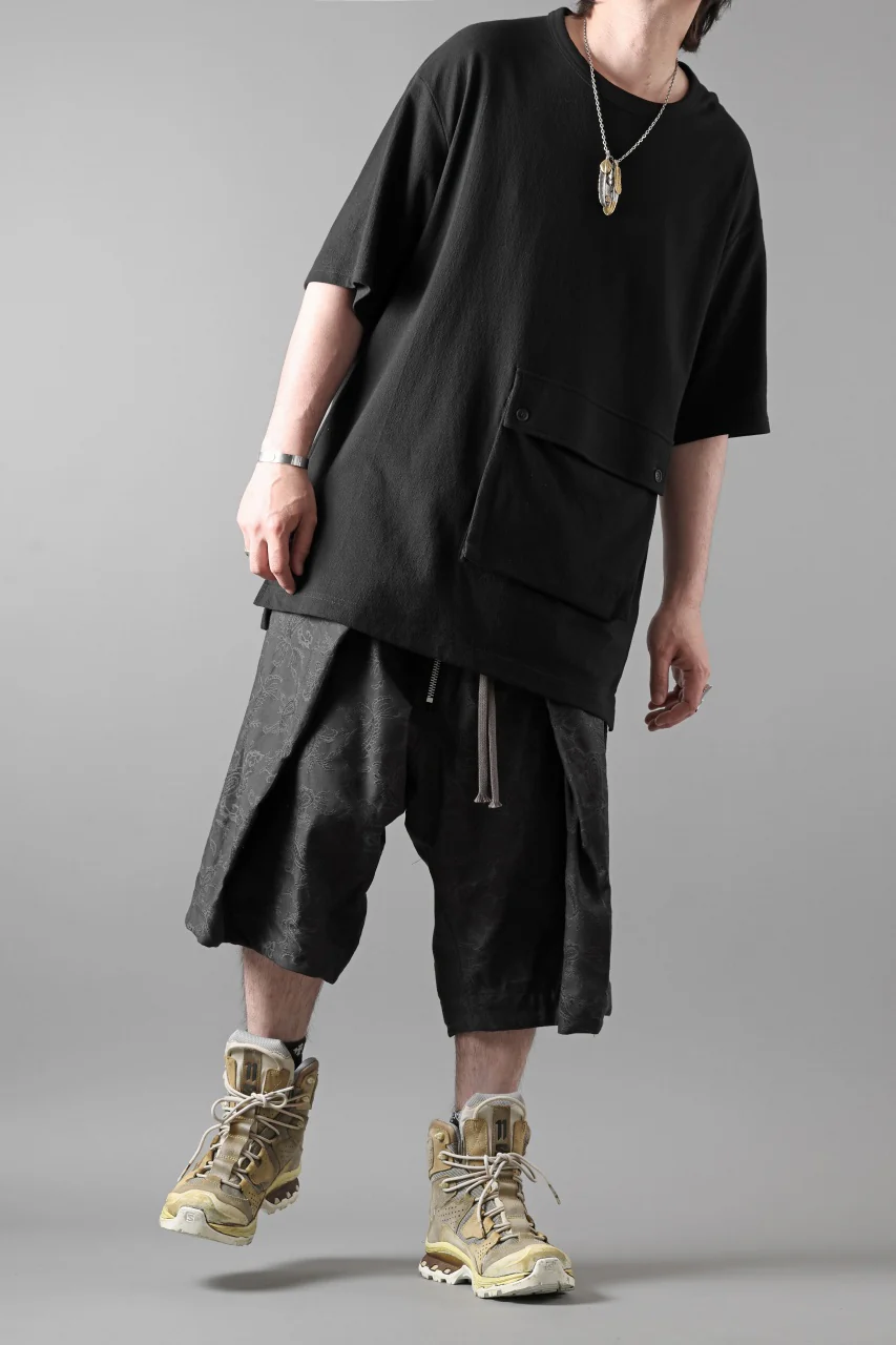 Y-3 Yohji Yamamoto POCKET S/S TEE / CREPE COTTON JERSEY (BLACK) - Image 12