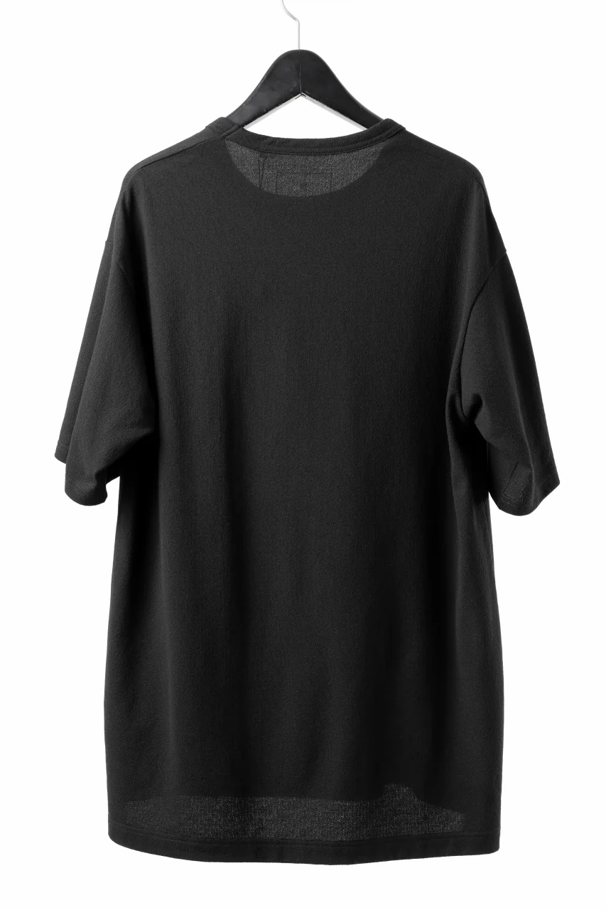Y-3 Yohji Yamamoto POCKET S/S TEE / CREPE COTTON JERSEY (BLACK) - Image 3