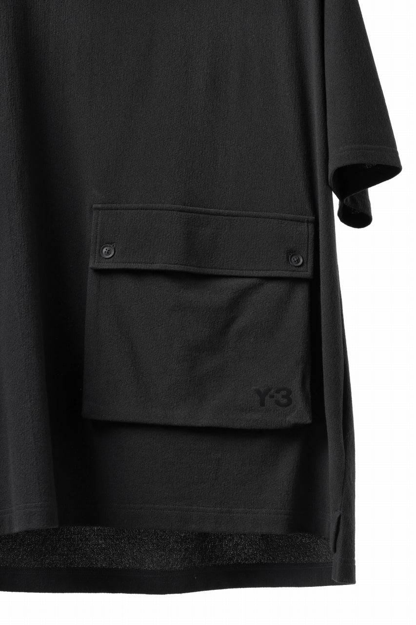Y-3 Yohji Yamamoto POCKET S/S TEE / CREPE COTTON JERSEY (BLACK) - Image 5