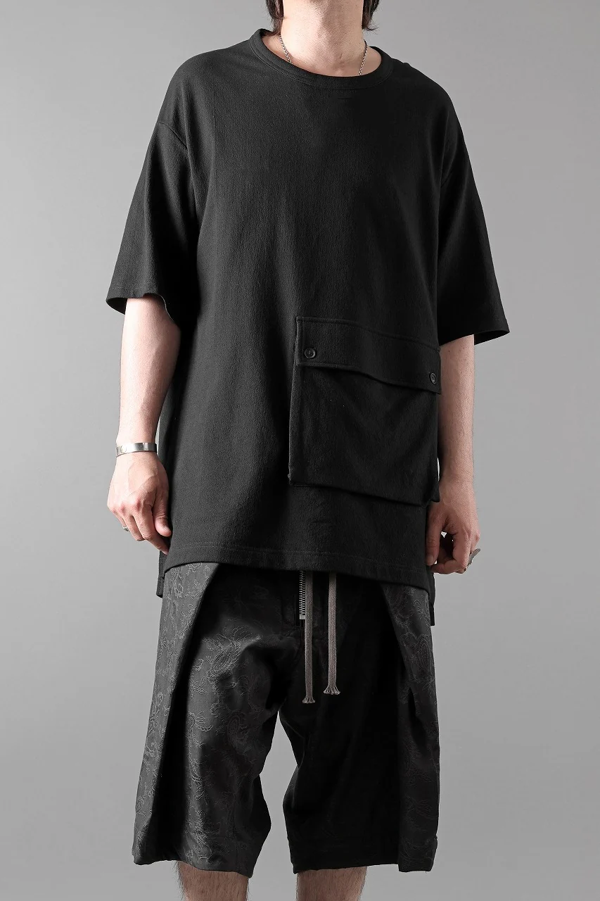 Y-3 Yohji Yamamoto POCKET S/S TEE / CREPE COTTON JERSEY (BLACK) - Image 9