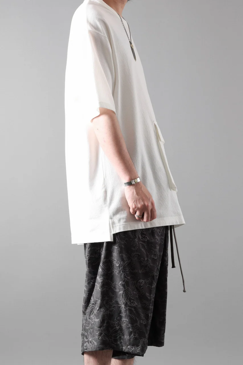 Y-3 Yohji Yamamoto POCKET S/S TEE / CREPE COTTON JERSEY (OFF WHITE) - Image 11