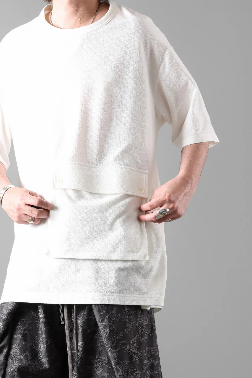 Y-3 Yohji Yamamoto POCKET S/S TEE / CREPE COTTON JERSEY (OFF WHITE) - Image 13