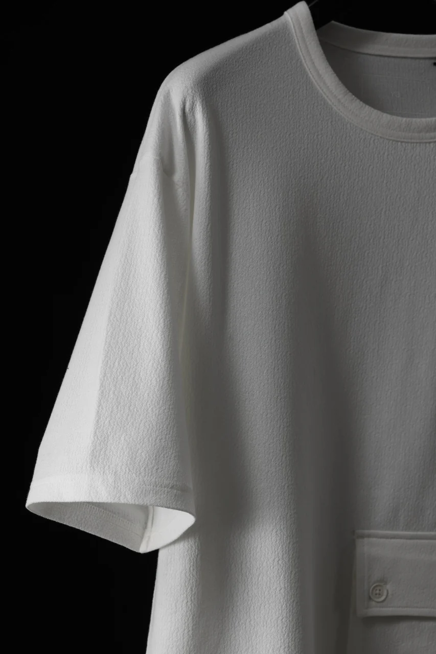 Y-3 Yohji Yamamoto POCKET S/S TEE / CREPE COTTON JERSEY (OFF WHITE) - Image 5