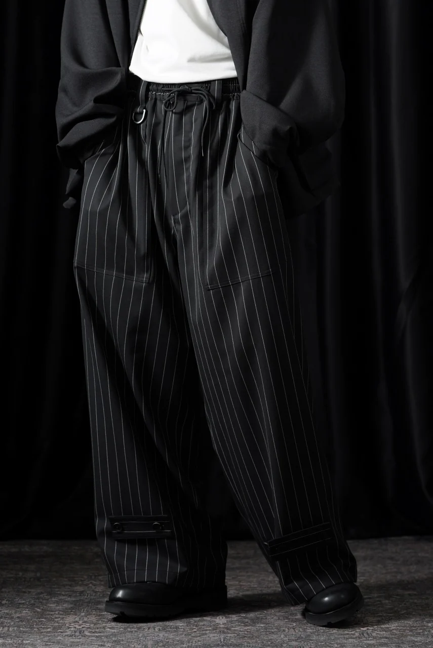 Y-3 Yohji Yamamoto PS REFIND WIDE LEG PANTS (BLACK / CHALK PEARL) - Image 10