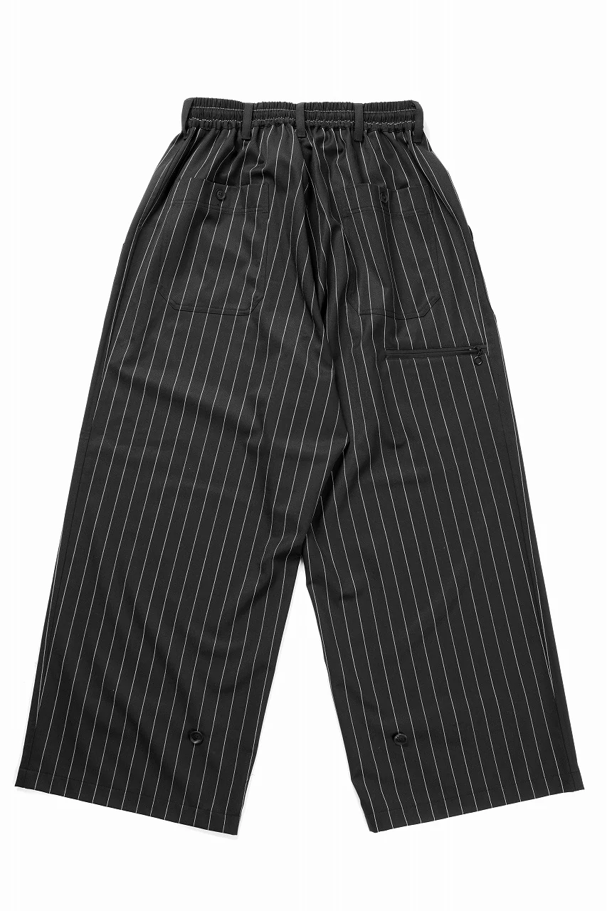 Y-3 Yohji Yamamoto PS REFIND WIDE LEG PANTS (BLACK / CHALK PEARL) - Image 2