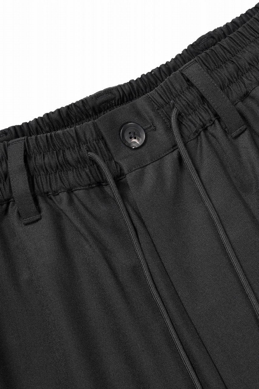 Y-3 Yohji Yamamoto REFINED WOOL SARROUEL CARGO PANTS (BLACK) - Image 7