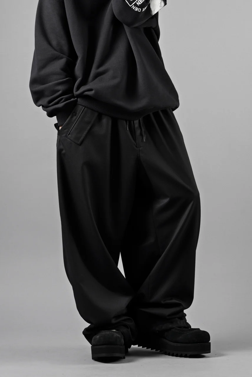 Y-3 Yohji Yamamoto REFINED WOOL STRAIGHT PANTS (BLACK) - Image 17