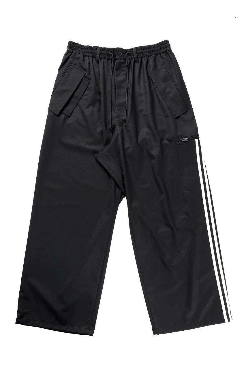 Y-3 Yohji Yamamoto REFINED WOOL STRAIGHT PANTS (BLACK) - Image 3
