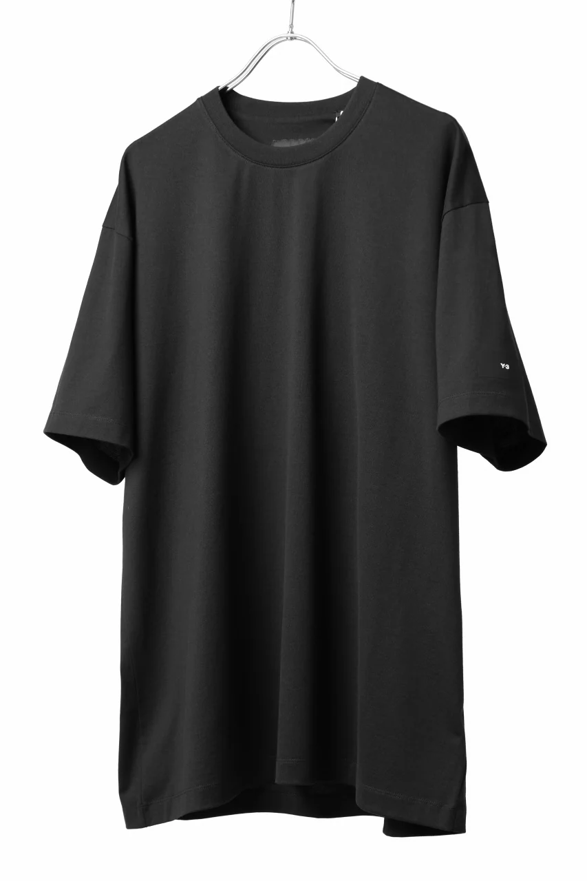 Y-3 Yohji Yamamoto RELAXED SHORT SLEEVE TEE / SC JERSEY (BLACK) - Image 2