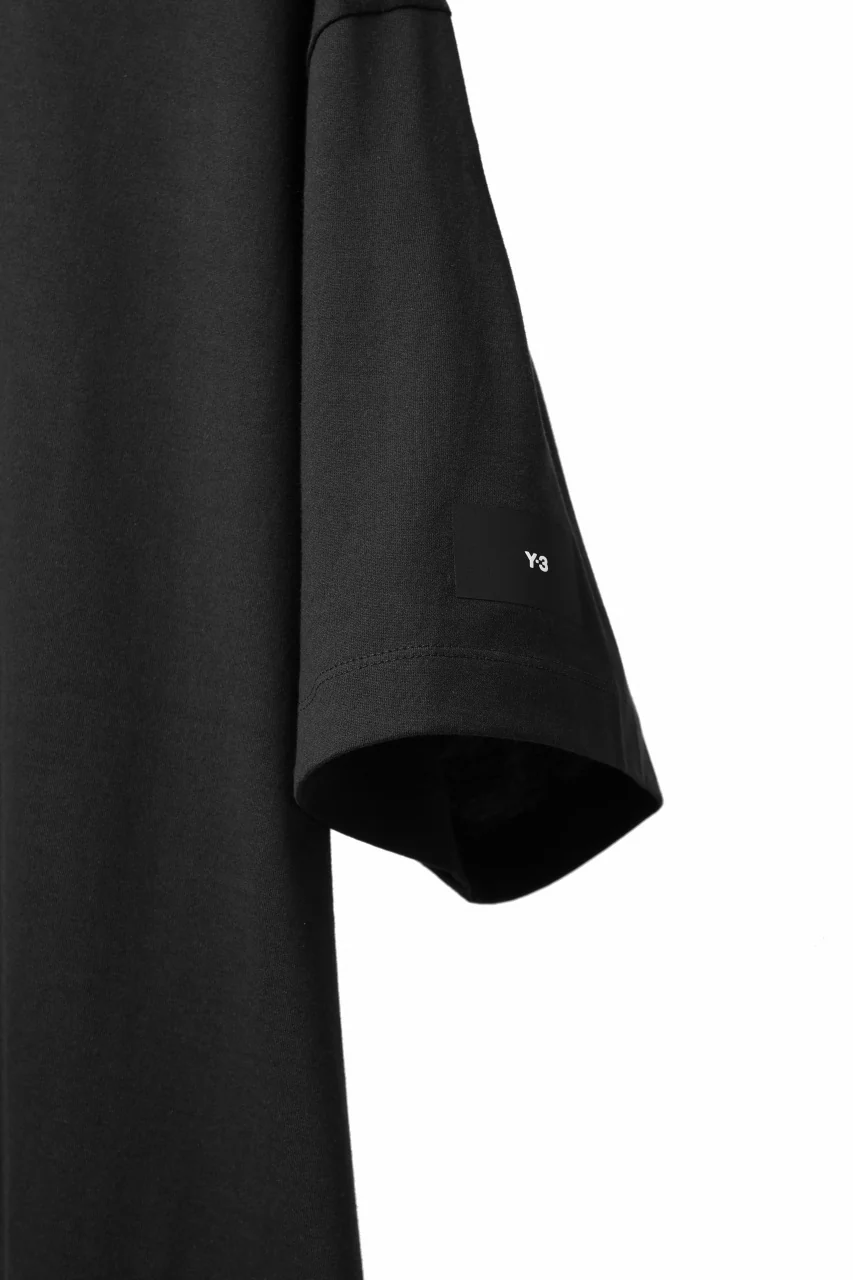 Y-3 Yohji Yamamoto RELAXED SHORT SLEEVE TEE / SC JERSEY (BLACK) - Image 8