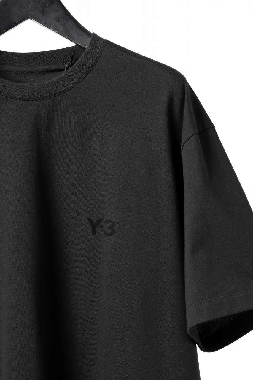 Y-3 Yohji Yamamoto RELAXED SHORT SLEEVE TEE / SJC (BLACK) - Image 4