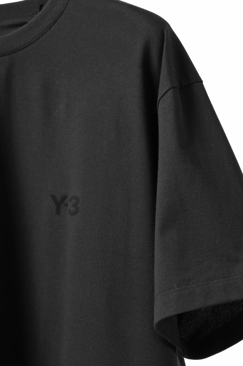 Y-3 Yohji Yamamoto RELAXED SHORT SLEEVE TEE / SJC (BLACK) - Image 7