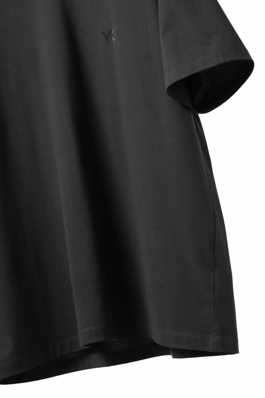 Y-3 Yohji Yamamoto RELAXED SHORT SLEEVE TEE / SJC (BLACK) - Image 8