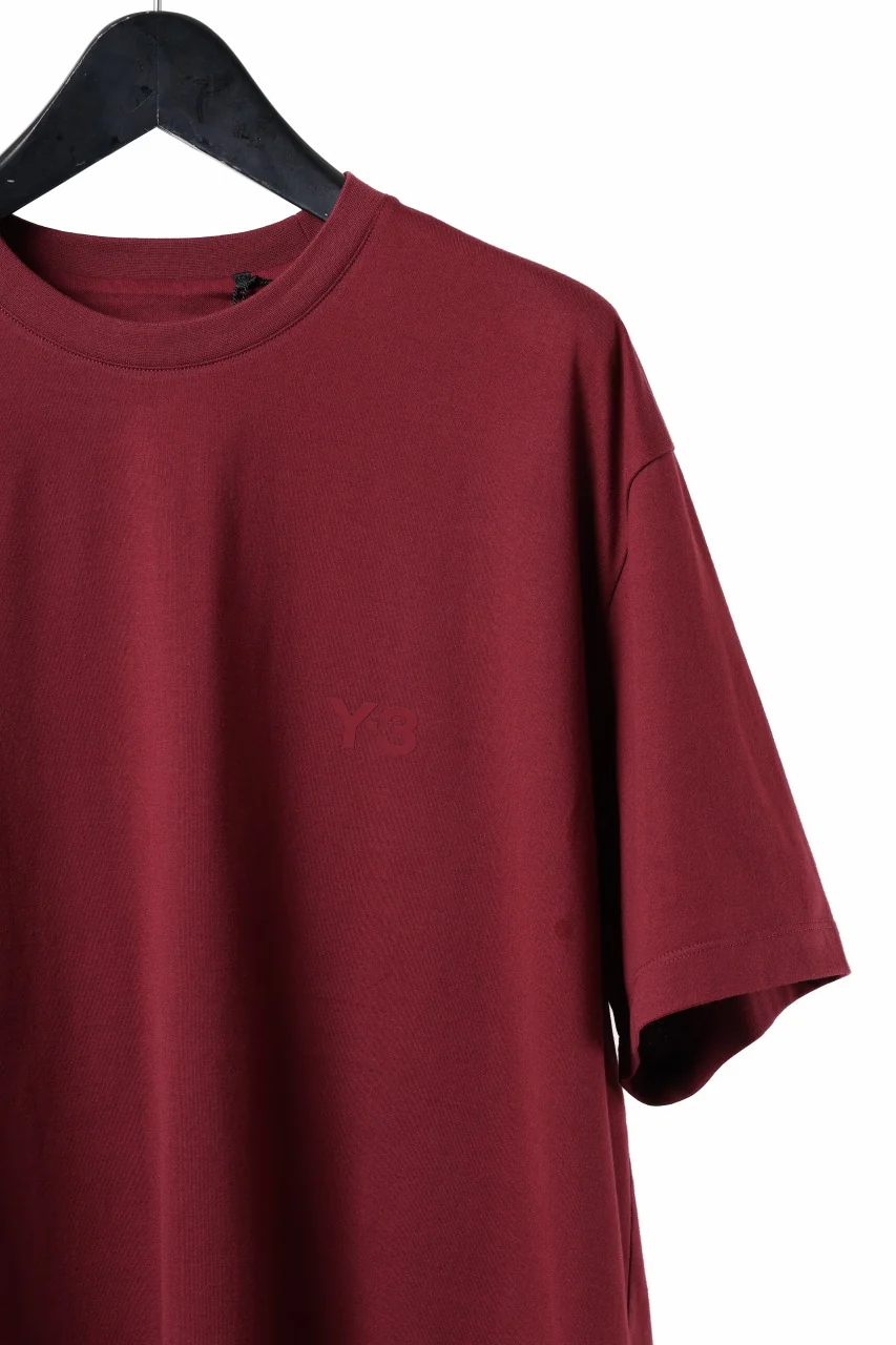 Y-3 Yohji Yamamoto RELAXED SHORT SLEEVE TEE / SJC (SHADOW RED) - Image 4