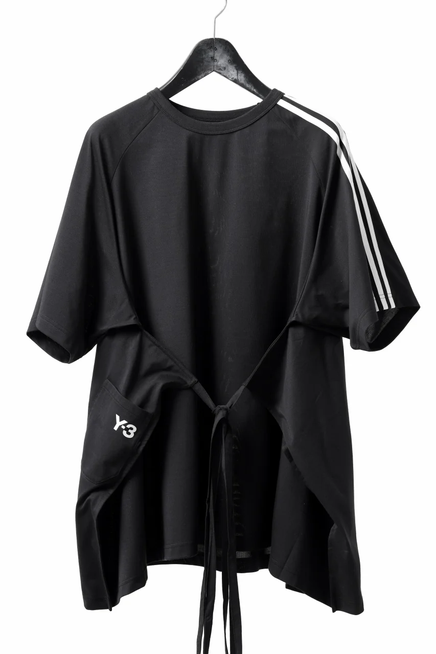 Y-3 Yohji Yamamoto SAIL CLOSURE SHORT SLEEVE TEE (BLACK)