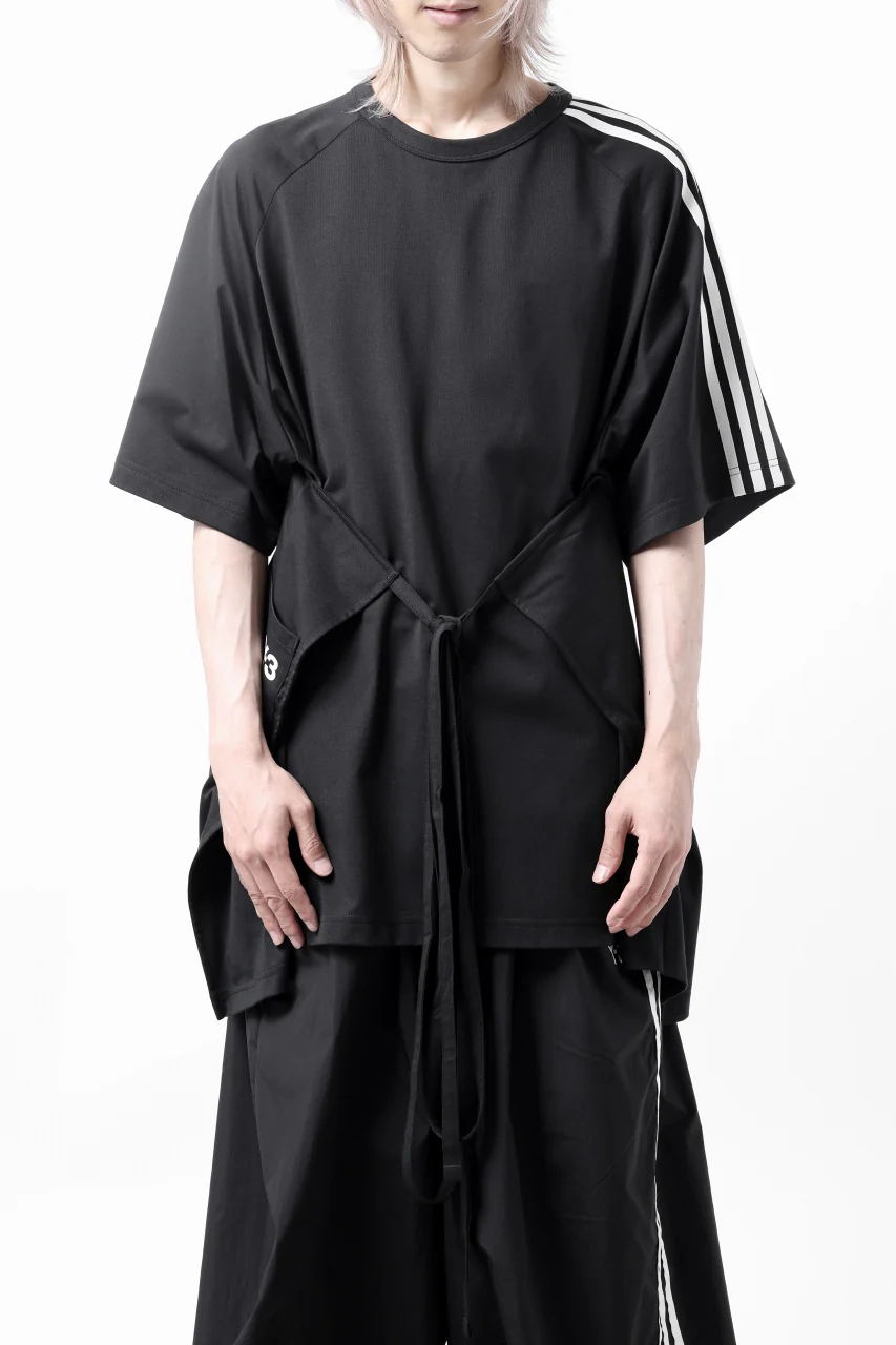 Y-3 Yohji Yamamoto SAIL CLOSURE SHORT SLEEVE TEE (BLACK) - Image 14
