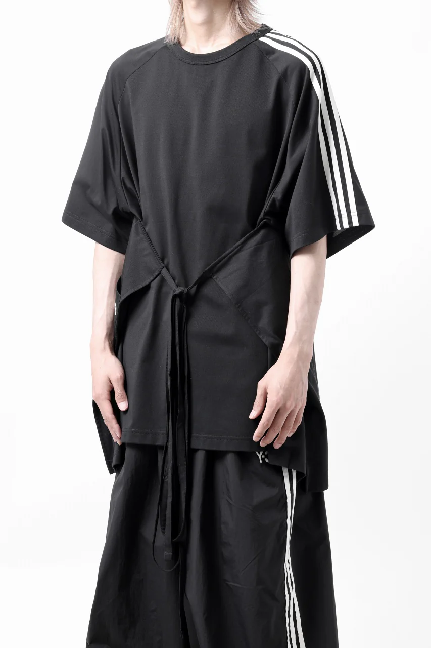 Y-3 Yohji Yamamoto SAIL CLOSURE SHORT SLEEVE TEE (BLACK) - Image 15