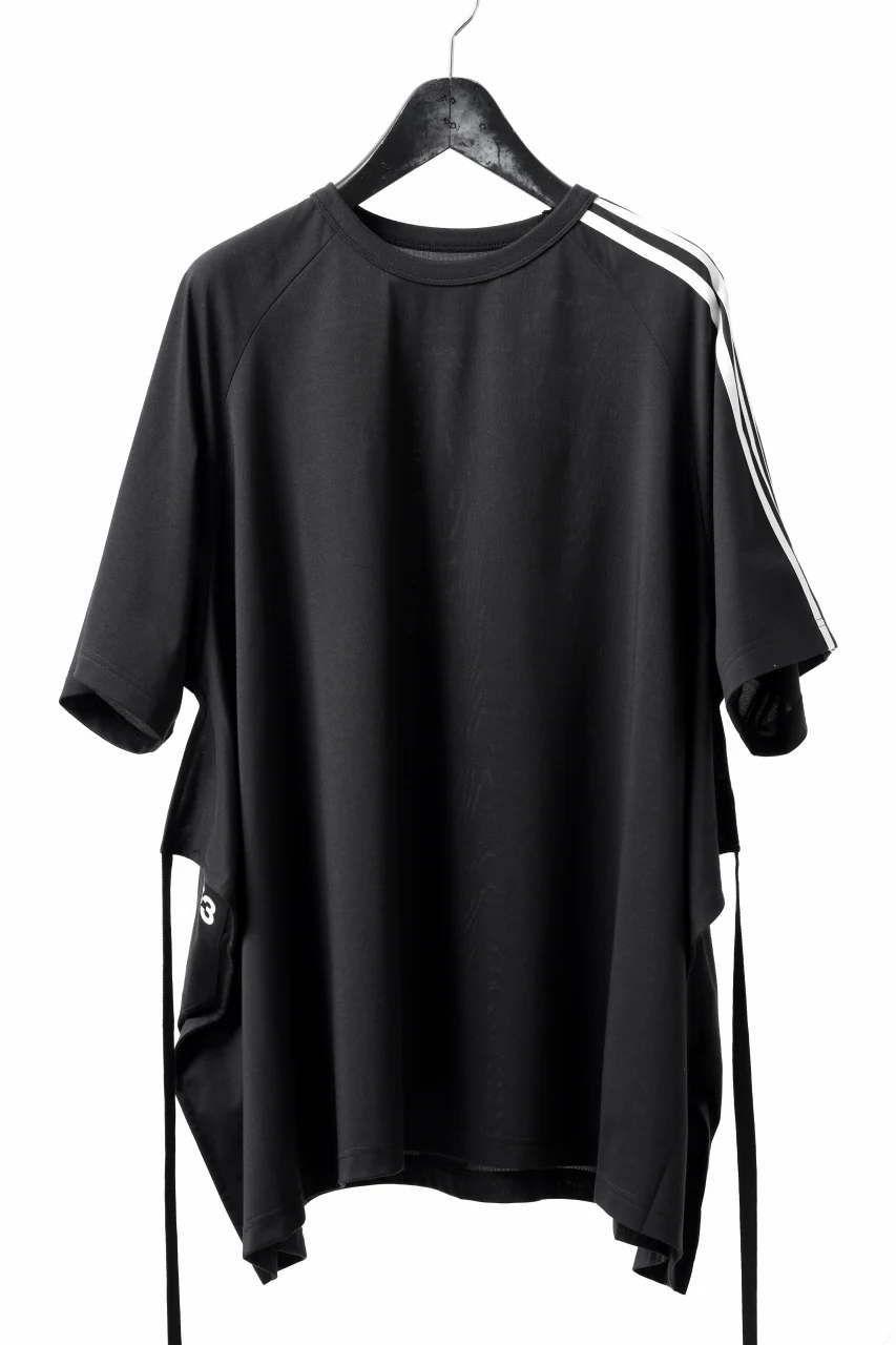 Y-3 Yohji Yamamoto SAIL CLOSURE SHORT SLEEVE TEE (BLACK) - Image 2