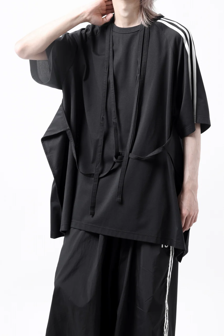 Y-3 Yohji Yamamoto SAIL CLOSURE SHORT SLEEVE TEE (BLACK) - Image 23