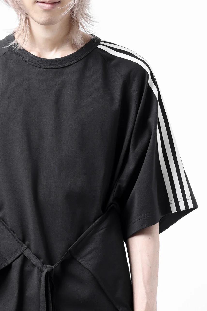 Y-3 Yohji Yamamoto SAIL CLOSURE SHORT SLEEVE TEE (BLACK) - Image 25
