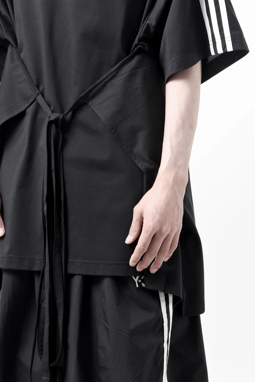 Y-3 Yohji Yamamoto SAIL CLOSURE SHORT SLEEVE TEE (BLACK) - Image 26