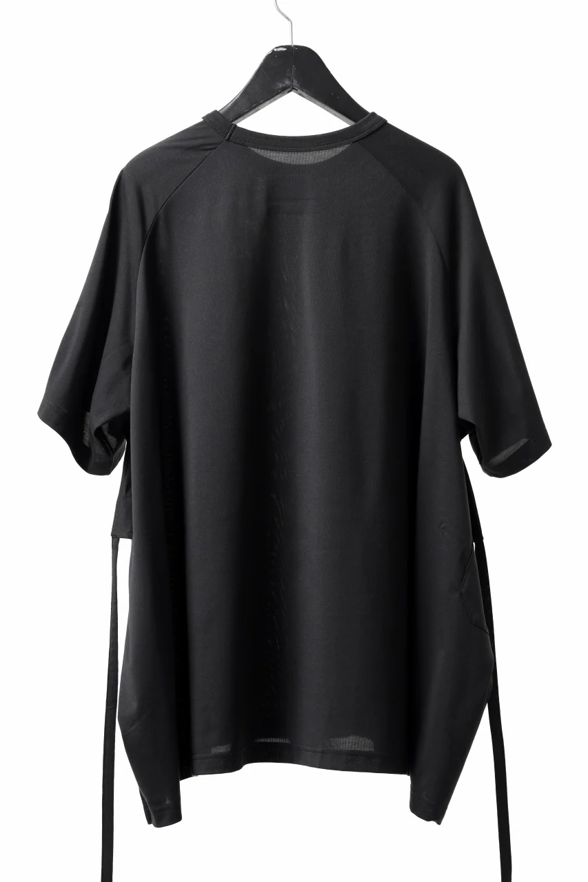 Y-3 Yohji Yamamoto SAIL CLOSURE SHORT SLEEVE TEE (BLACK) - Image 3