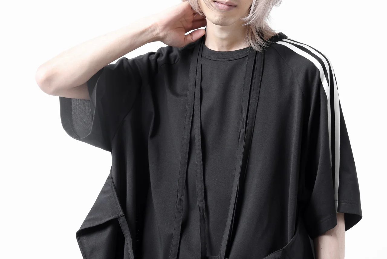 Y-3 Yohji Yamamoto SAIL CLOSURE SHORT SLEEVE TEE (BLACK) - Image 33
