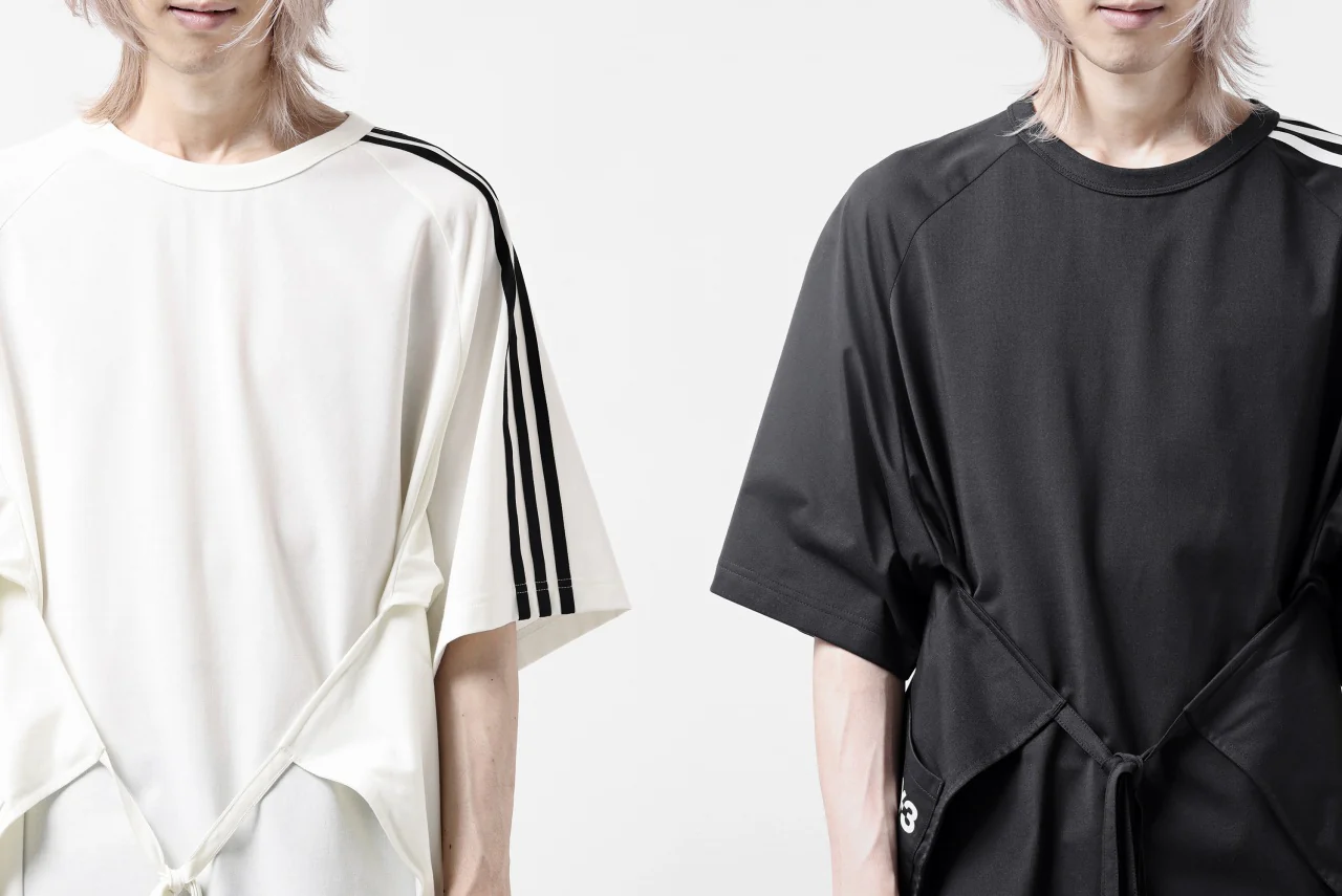 Y-3 Yohji Yamamoto SAIL CLOSURE SHORT SLEEVE TEE (BLACK) - Image 35
