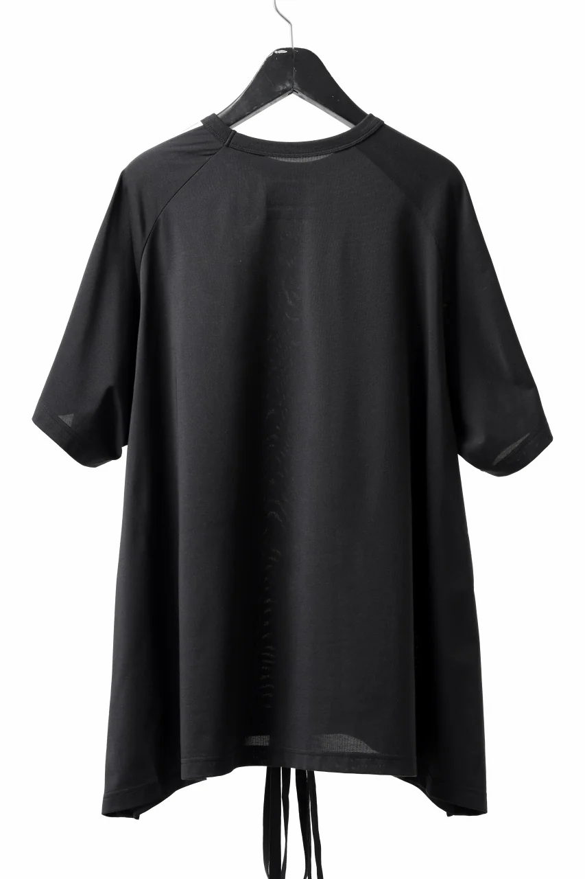 Y-3 Yohji Yamamoto SAIL CLOSURE SHORT SLEEVE TEE (BLACK) - Image 4